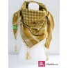 Afghan scarf Yellow and beige