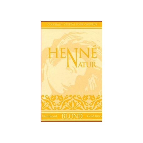 Natural blonde hair care coloring at Henné 