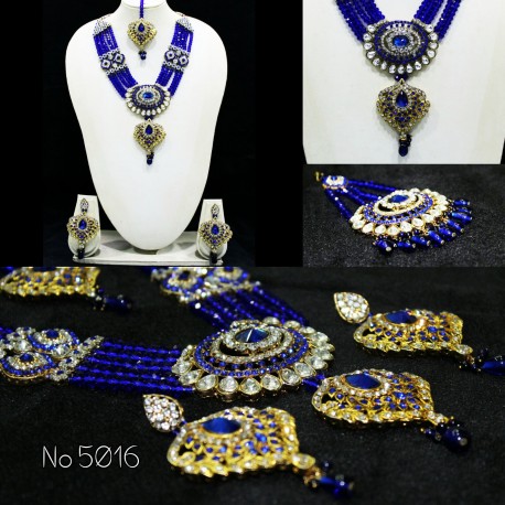 Ethnic Indian jewelry adornment blue