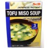 Soupe japonaise au tofu, algue, oignons verts